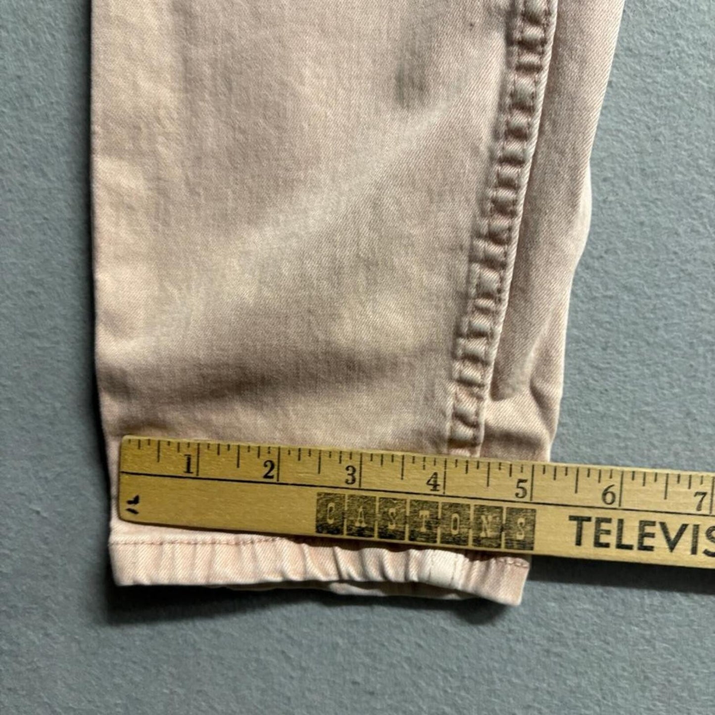 Calvin Klein Jeans Womens 10 Pink Peach Skinny Slim Denim Pants Stretch