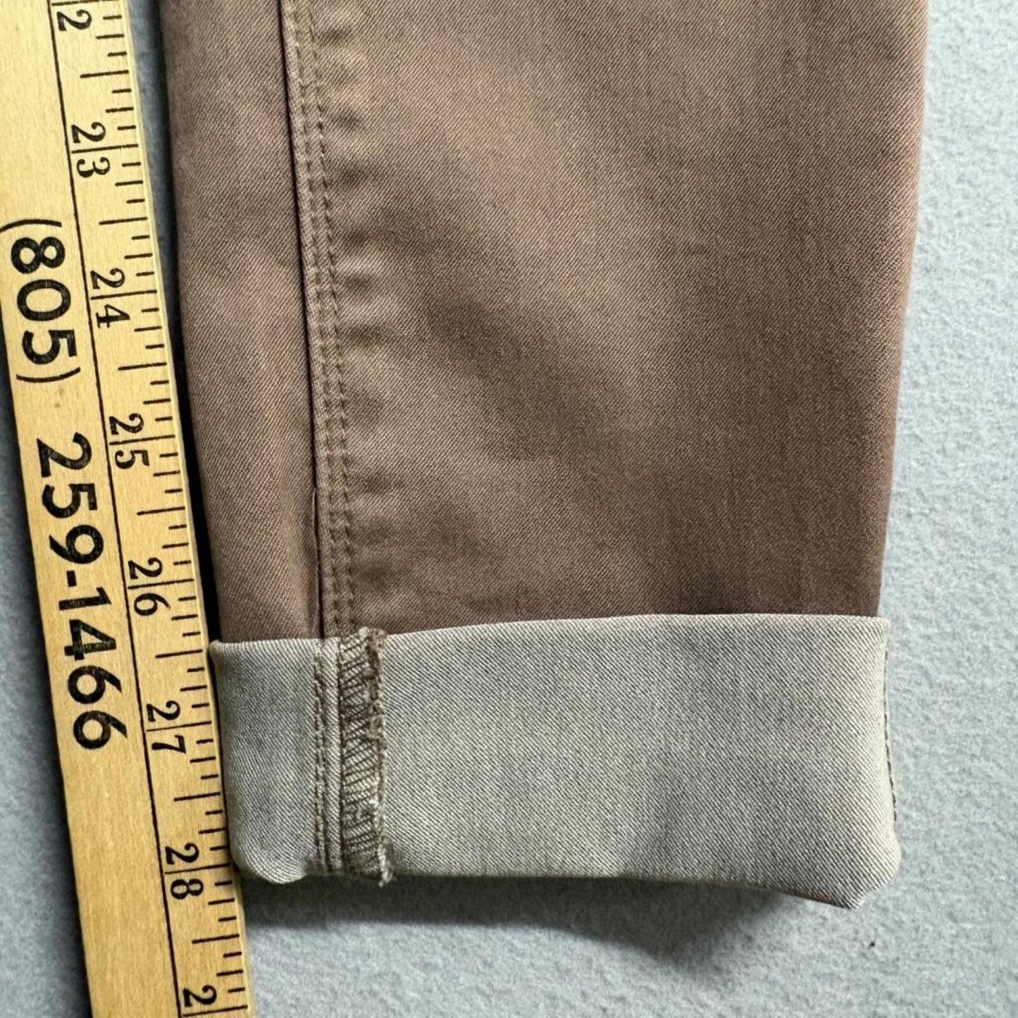 Miss Bonbon Skinny Jeans Womens Size S Brown Stretch Cuffed Denim Low Rise