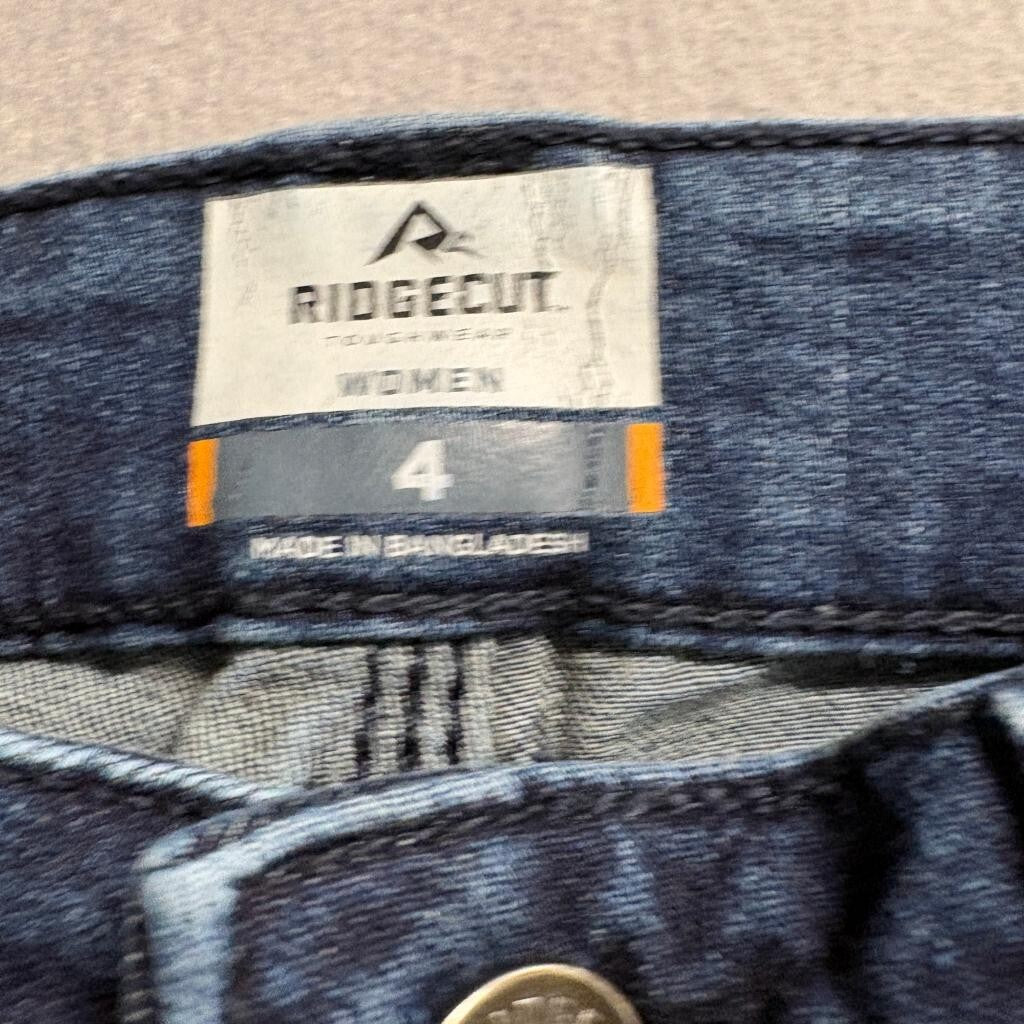 Ridgecut Toughwear Womens Carpenter Jeans Size 4 Dark Wash Denim Stretch Work