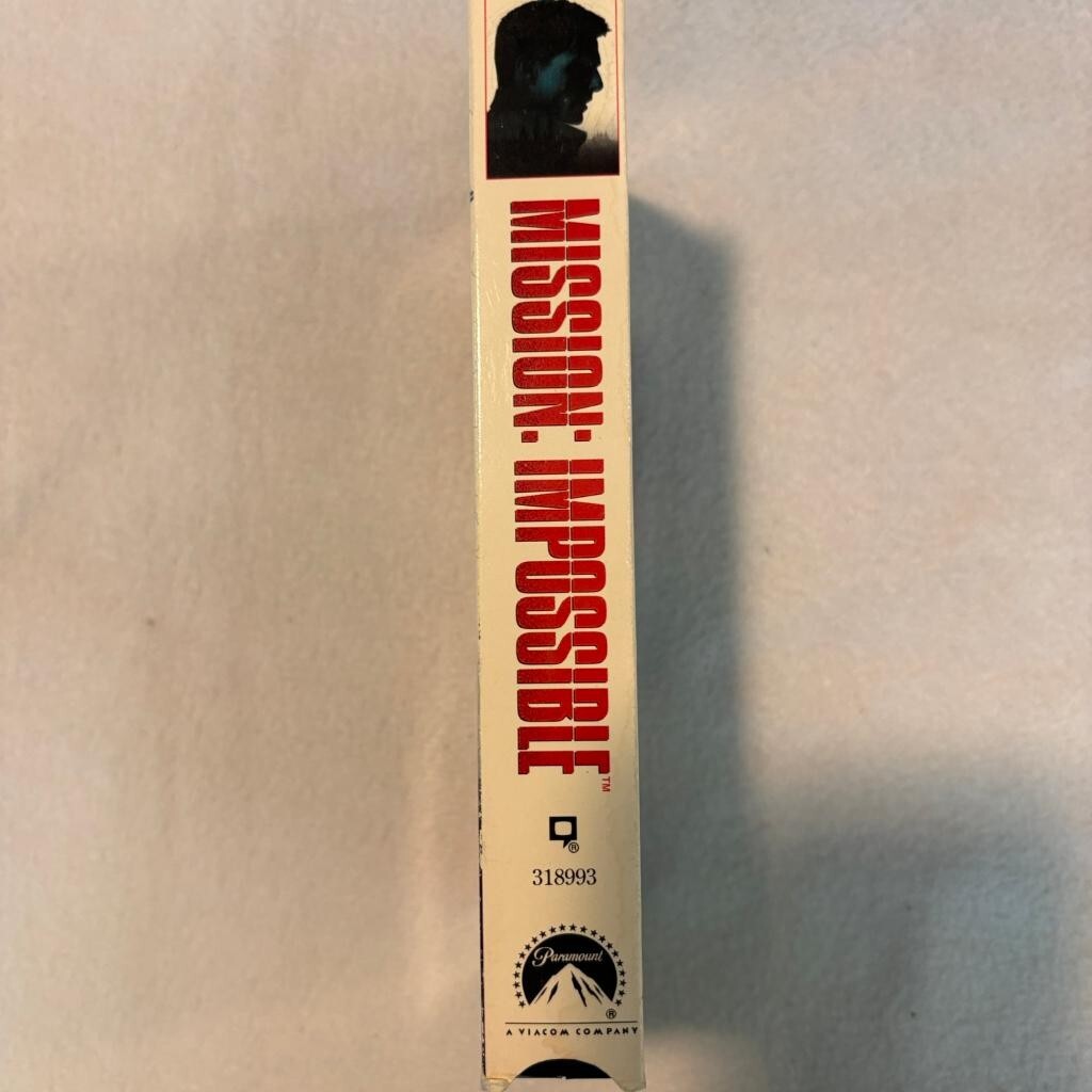 Mission Impossible VHS Tom Cruise 1996 Paramount Pictures Action Movie