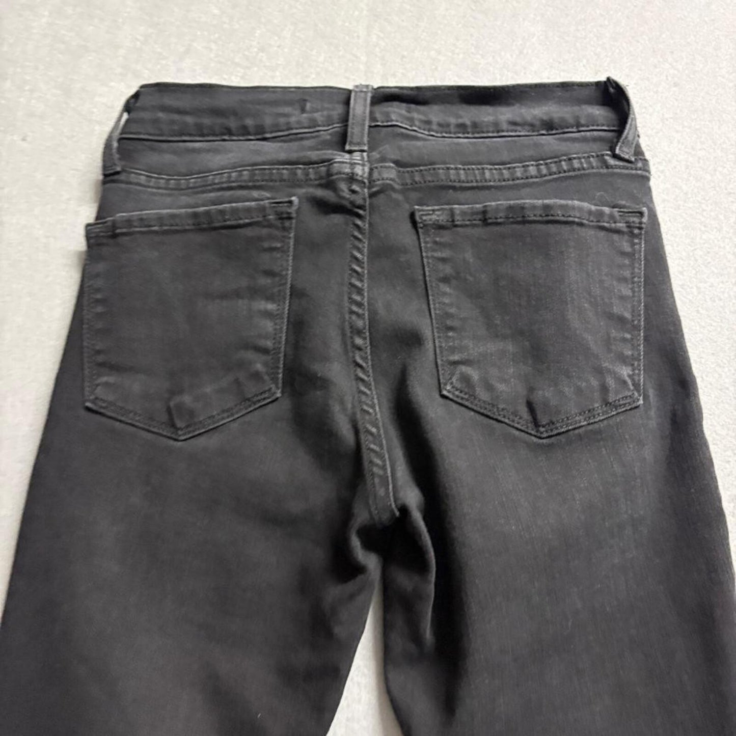Flying Monkey Jeans Womens 24 Black Skinny Denim Made in USA Stretch
