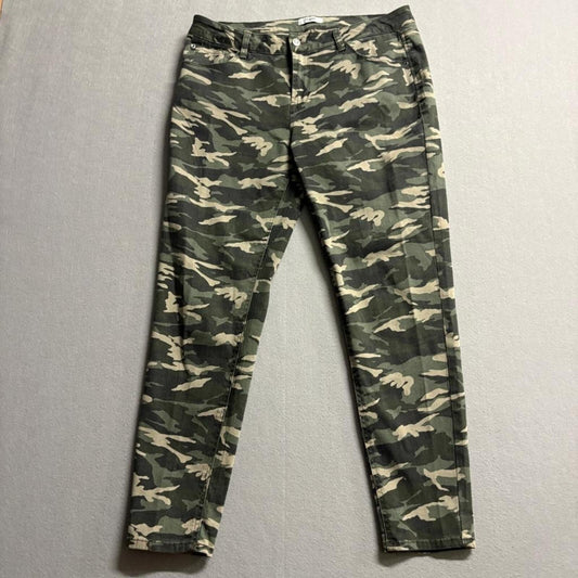 Kensie Jeans Womens 10/30 Camouflage Skinny Stretch Camo Pants Green