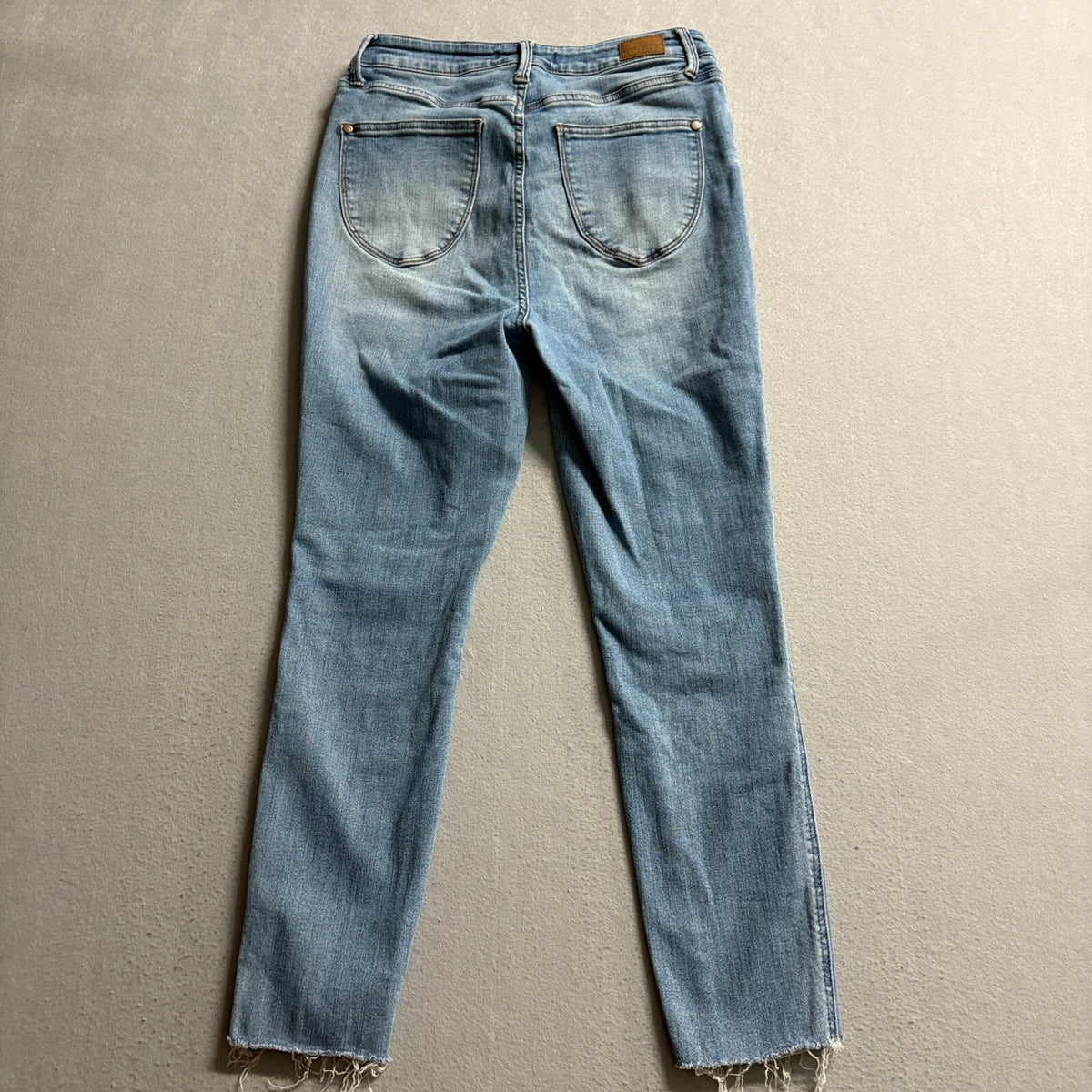 Judy Blue Jeans Womens 9/29 High Rise Raw Hem Stretch Denim Ankle JB88638 Blue