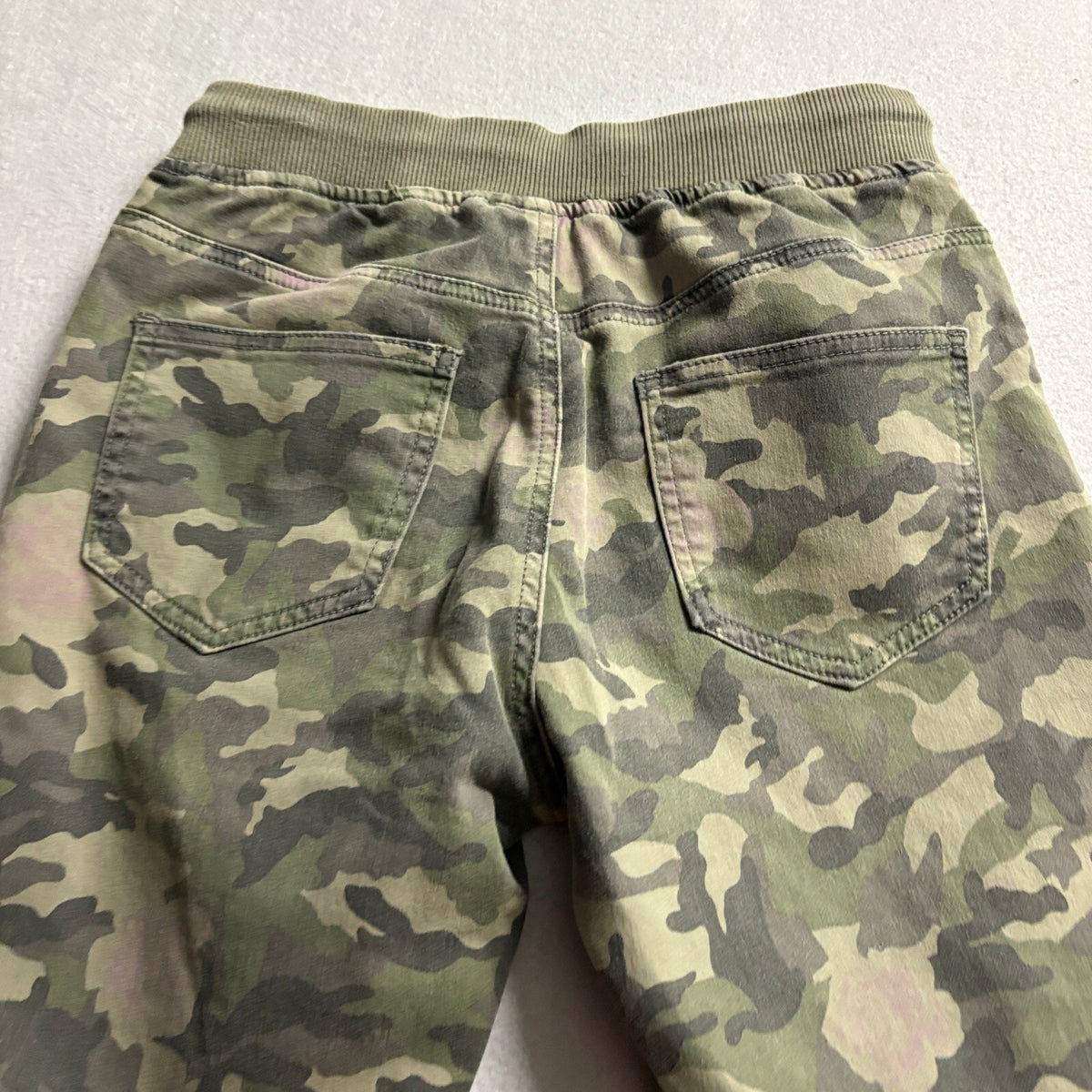 Denim Co Camouflage Jogger Jeans Womens XS Green Camo Drawstring Waist Skinny