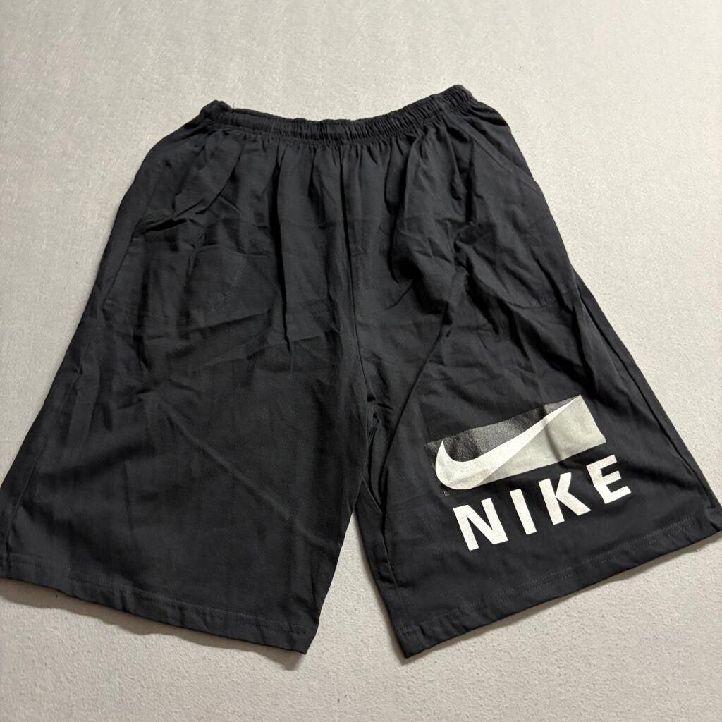 Vintage Nike 2 Piece Set T-Shirt and Shorts Mens XL White Black Made in USA 90s