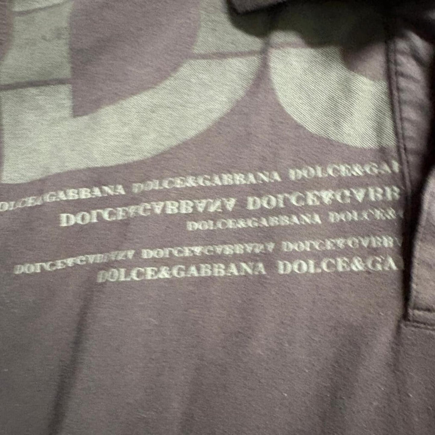 D&G Dolce & Gabbana Polo Shirt Mens XL Brown Long Sleeve Logo Made in Italy