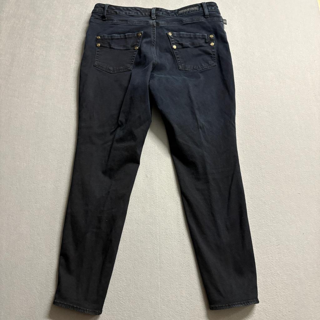 Rock and Republic Kashmiere Skinny Jeans Womens 18W Short Black Denim Stretch