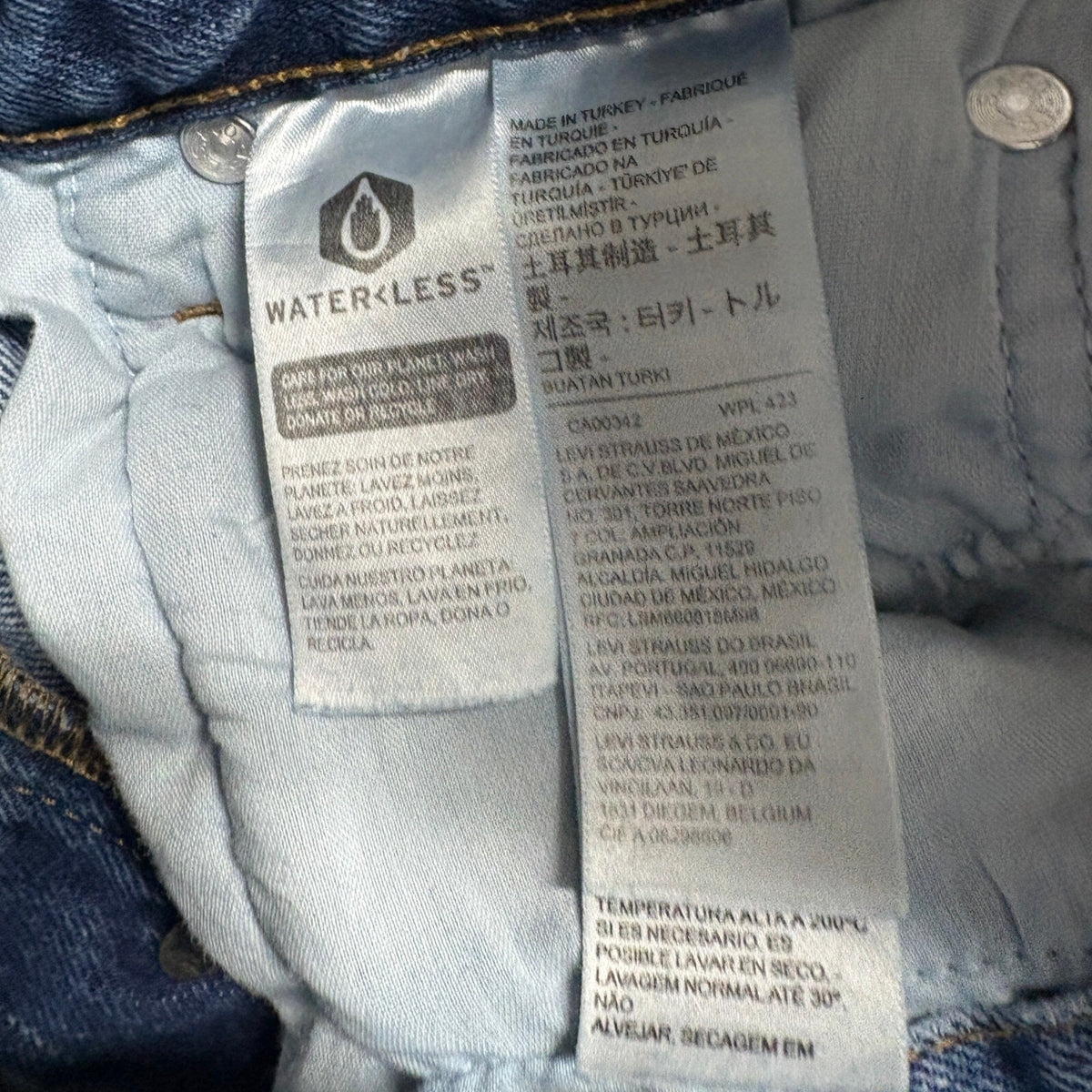 Levi's Premium 501 Original Fit Distressed Jeans Mens W25 L30 Blue Denim