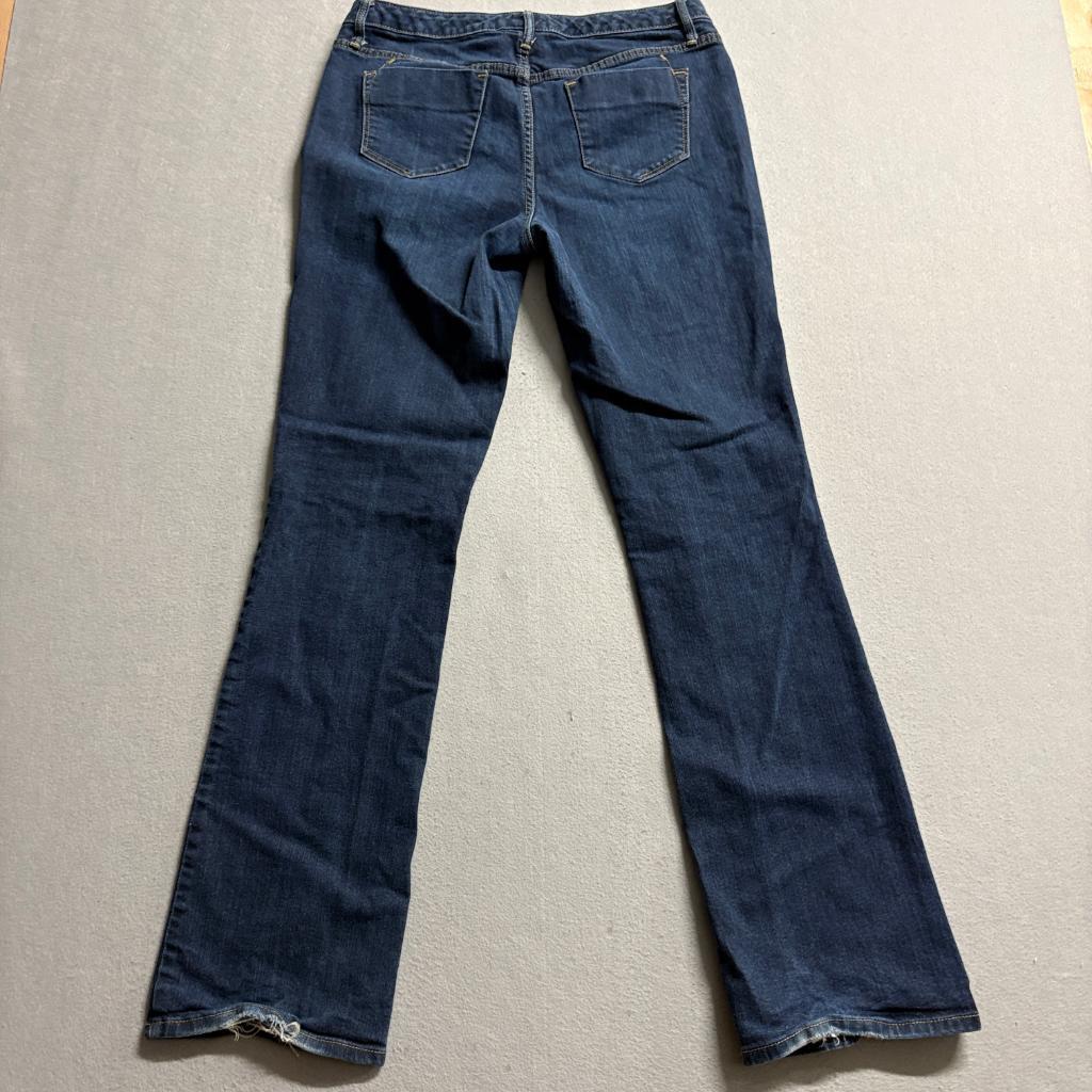 Mossimo Premium Denim Curvy Bootcut Jeans Womens 8R Dark Wash Stretch Blue
