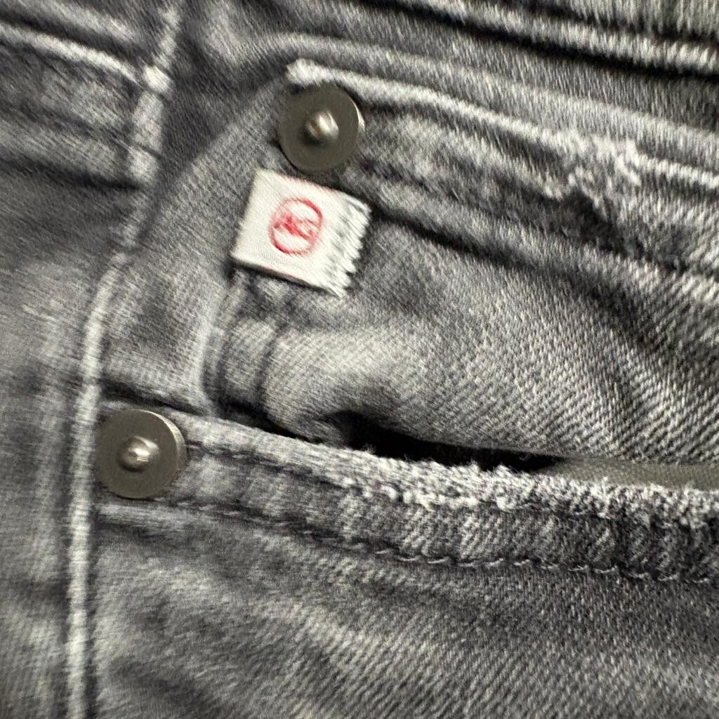 AG Adriano Goldschmied The Legging Ankle Jeans Womens 26R Gray Super Skinny Raw