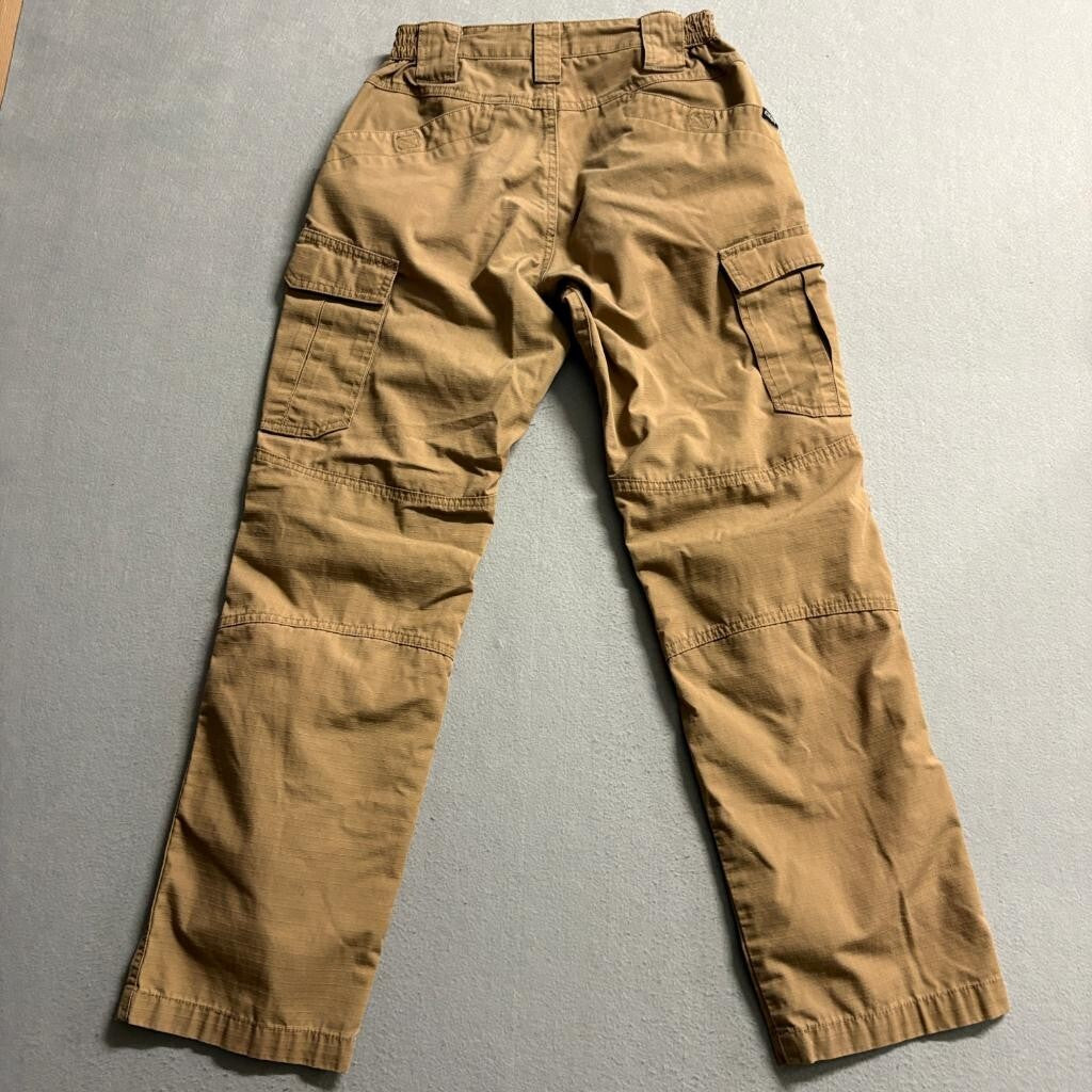 CQR Mens Tactical Cargo Pants Coyote Brown Ripstop Work Combat Pants Size 28x27