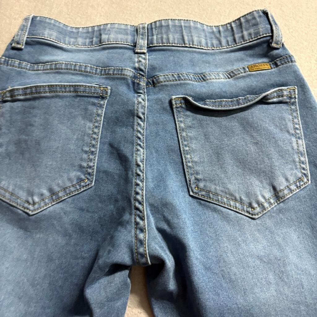 Angels of Difference Jeans Womens 4P Blue Denim Comfort Waist Ankle Crop Stretch