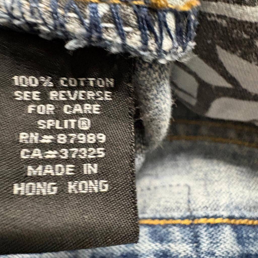 Vintage Split Skateboarding Jeans Mens 36 Blue Denim Baggy Skate Y2K 90s