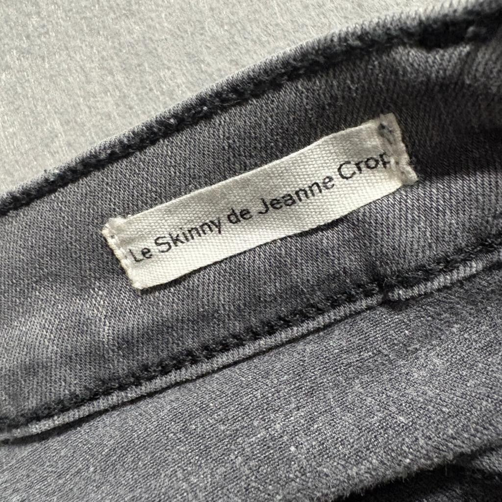 Frame Le Skinny de Jeanne Crop Jeans Womens 24 Gray Stretch Denim Turkish Cotton