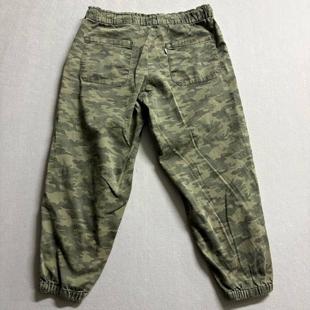 Levi's Womens Camo Jogger Pants Size L Green Camouflage Drawstring Elastic Waist