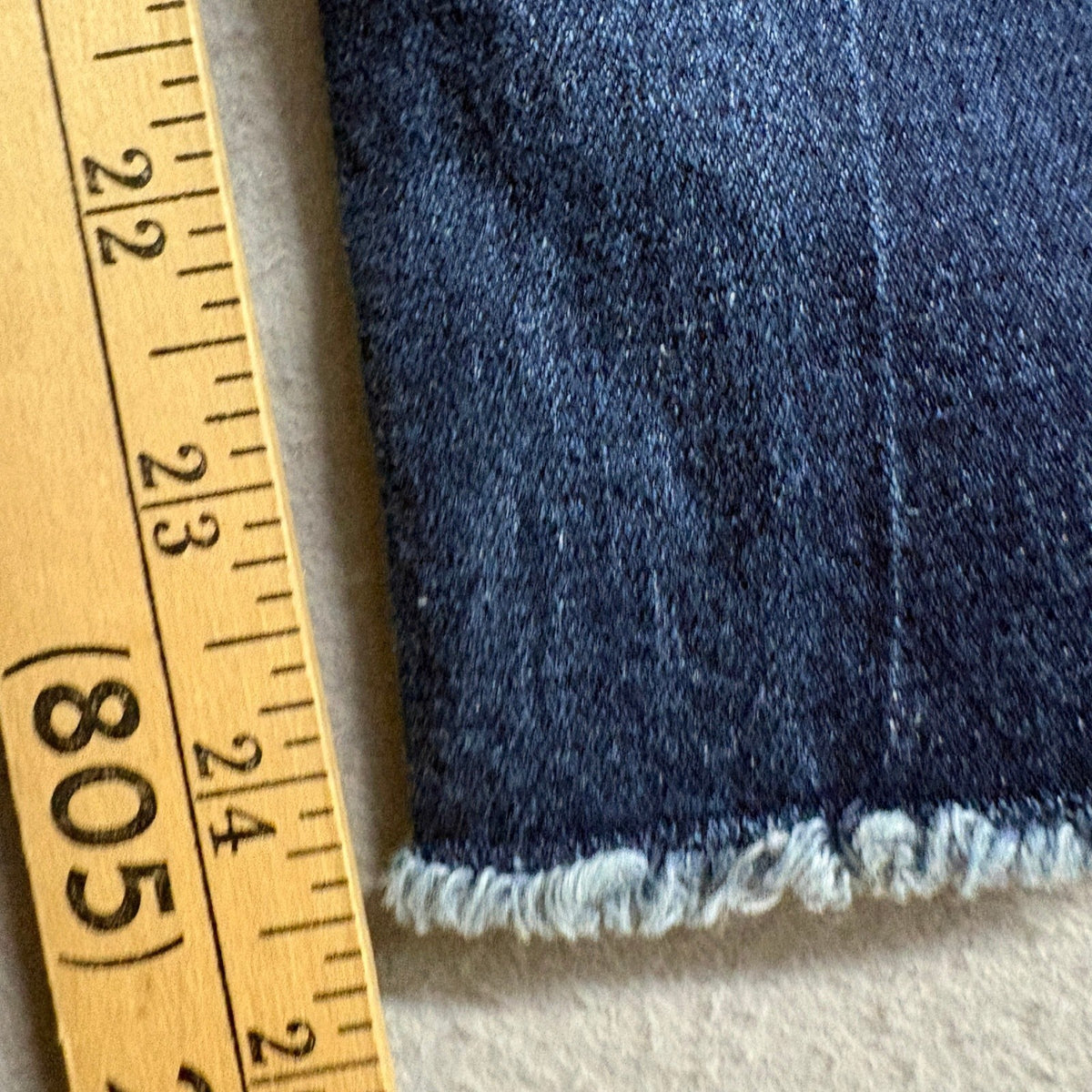 Universal Thread Colorblock Crop Flare Jeans Womens Size 2 26R Blue Raw Hem
