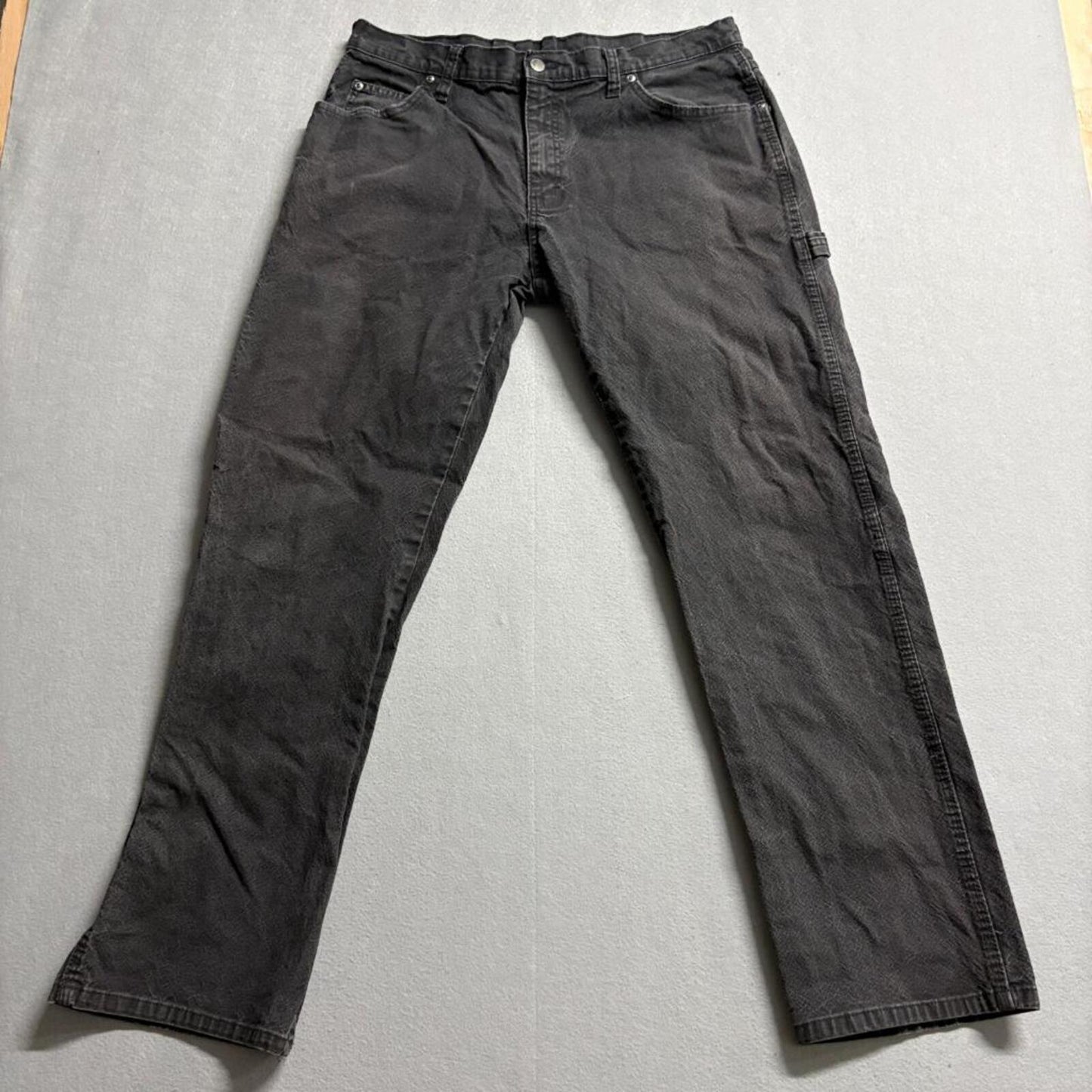Genuine Dickies Mens Carpenter Jeans 34x32 Black Denim Utility Work Pants
