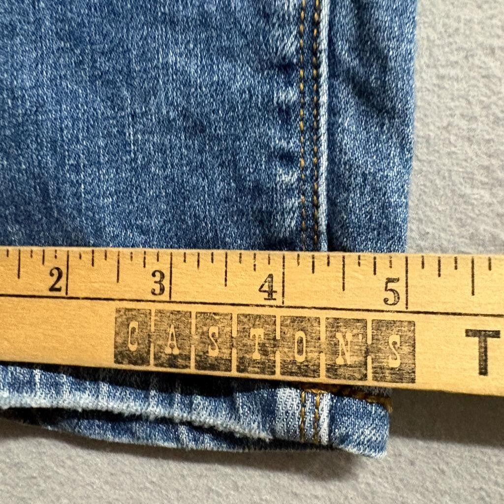 Wax Jean Butt I Love You Skinny Jeans Womens Size 7 Medium Wash Distressed Denim
