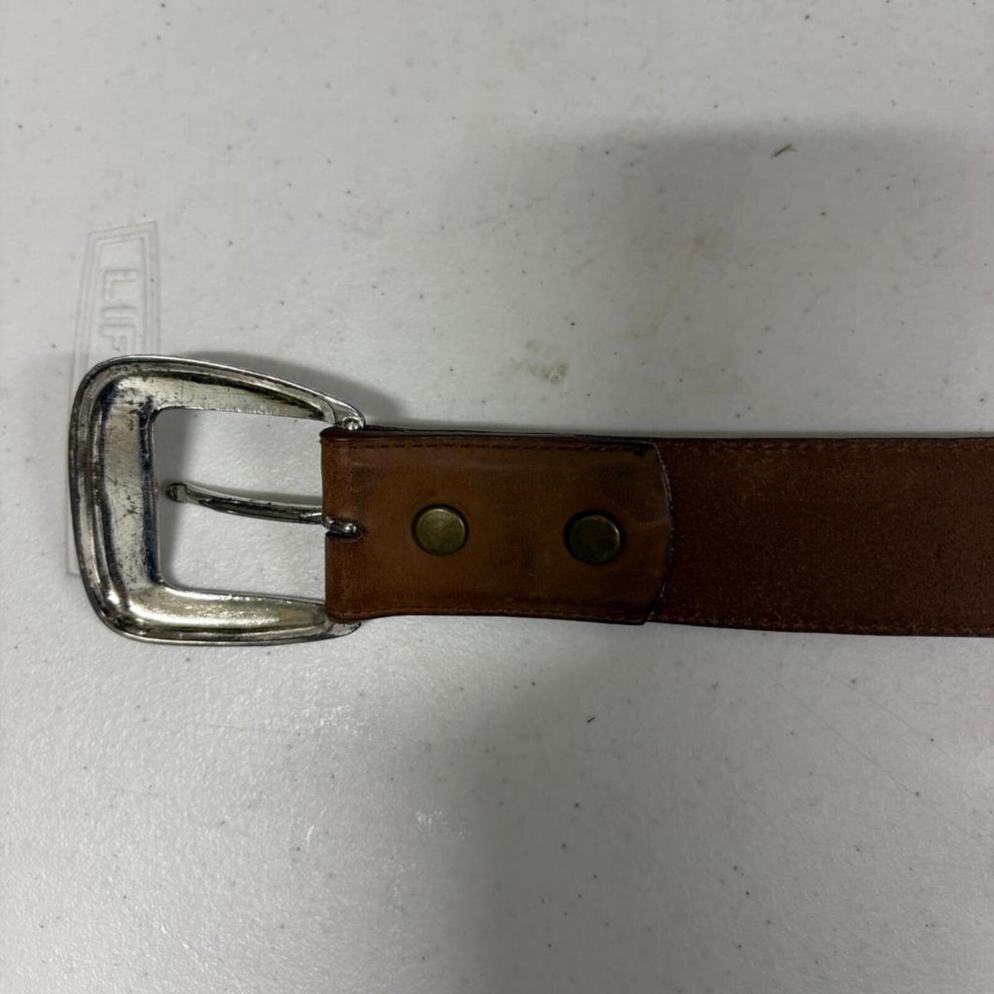 Nocona Belt Co Womens Brown Leather Western Belt Size 38 Studded Silver Buckle
