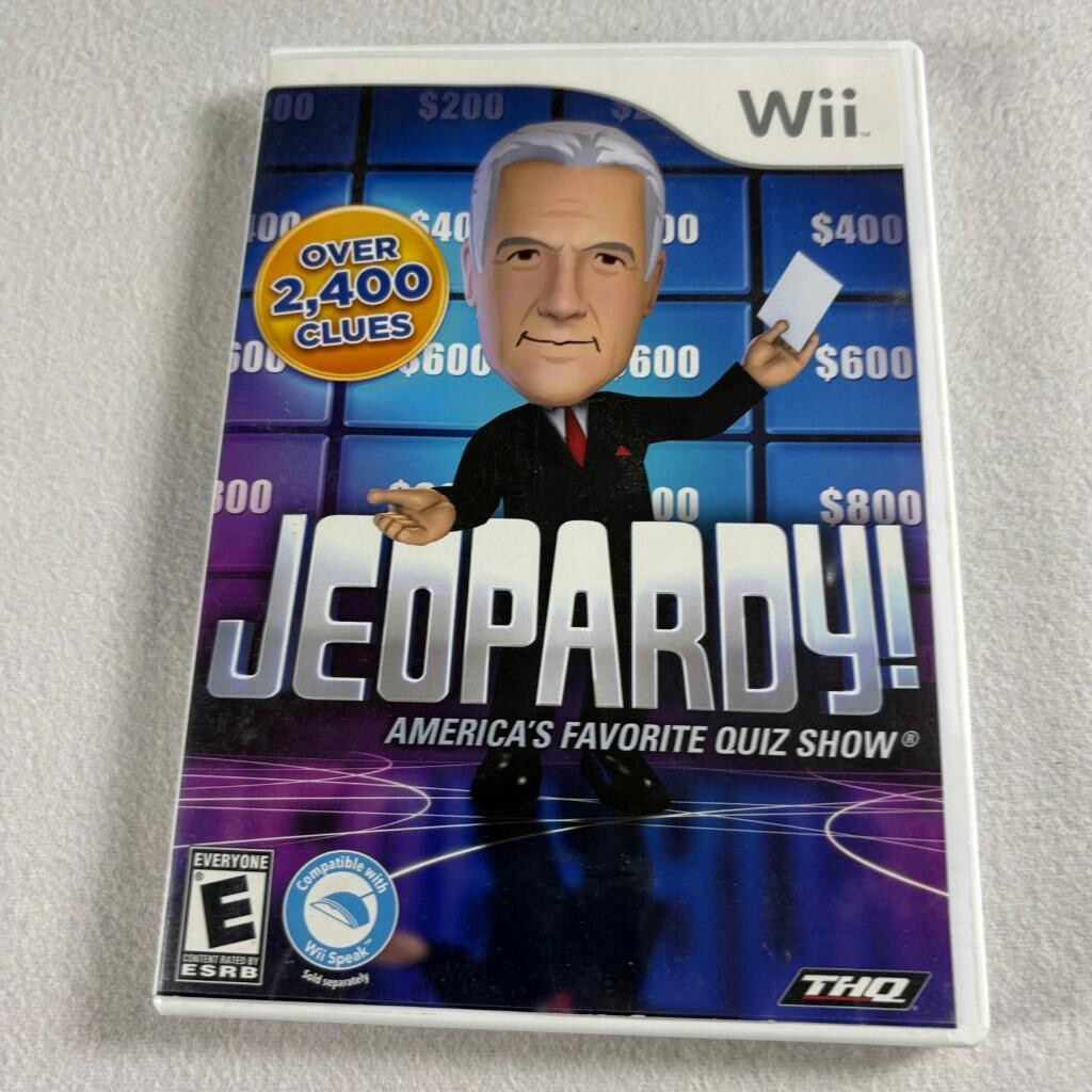 Jeopardy Nintendo Wii Game Case and Disc THQ