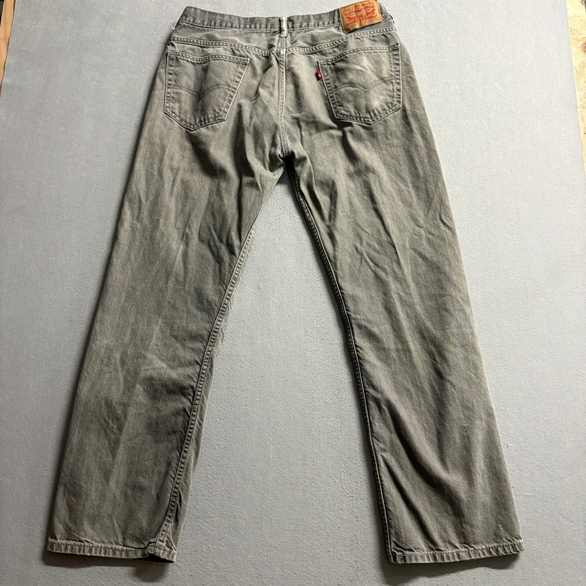 Levi's 569 Loose Straight Jeans Mens 34x34 Gray Denim Pants Actual 34x30.5