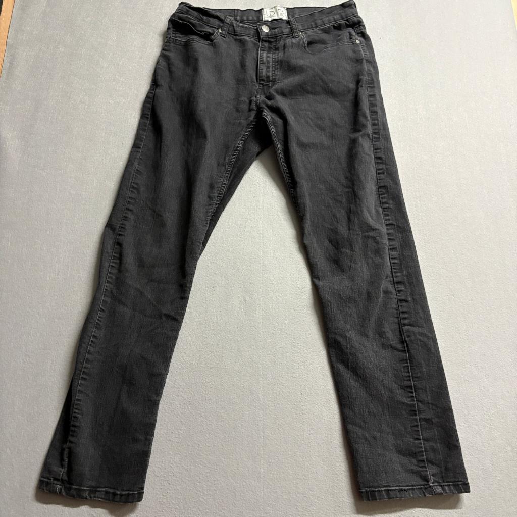 Luke and Dutch Jeans Mens 34x32 Gray Denim Slim Straight Stretch Pants