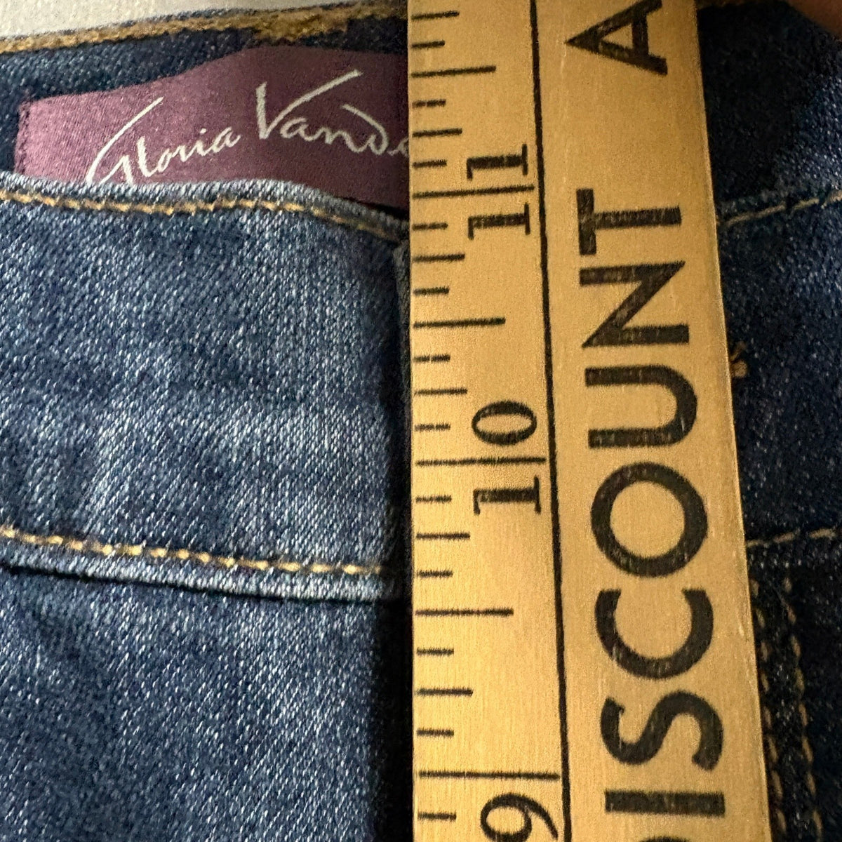 Gloria Vanderbilt Amanda Jeans Womens 8 Short Blue High Rise Tapered Leg Stretch