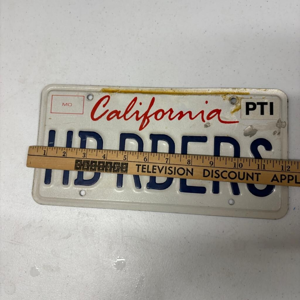 California Motorcycle License Plate HD RDERS Harley Davidson Rider Vanity Plate