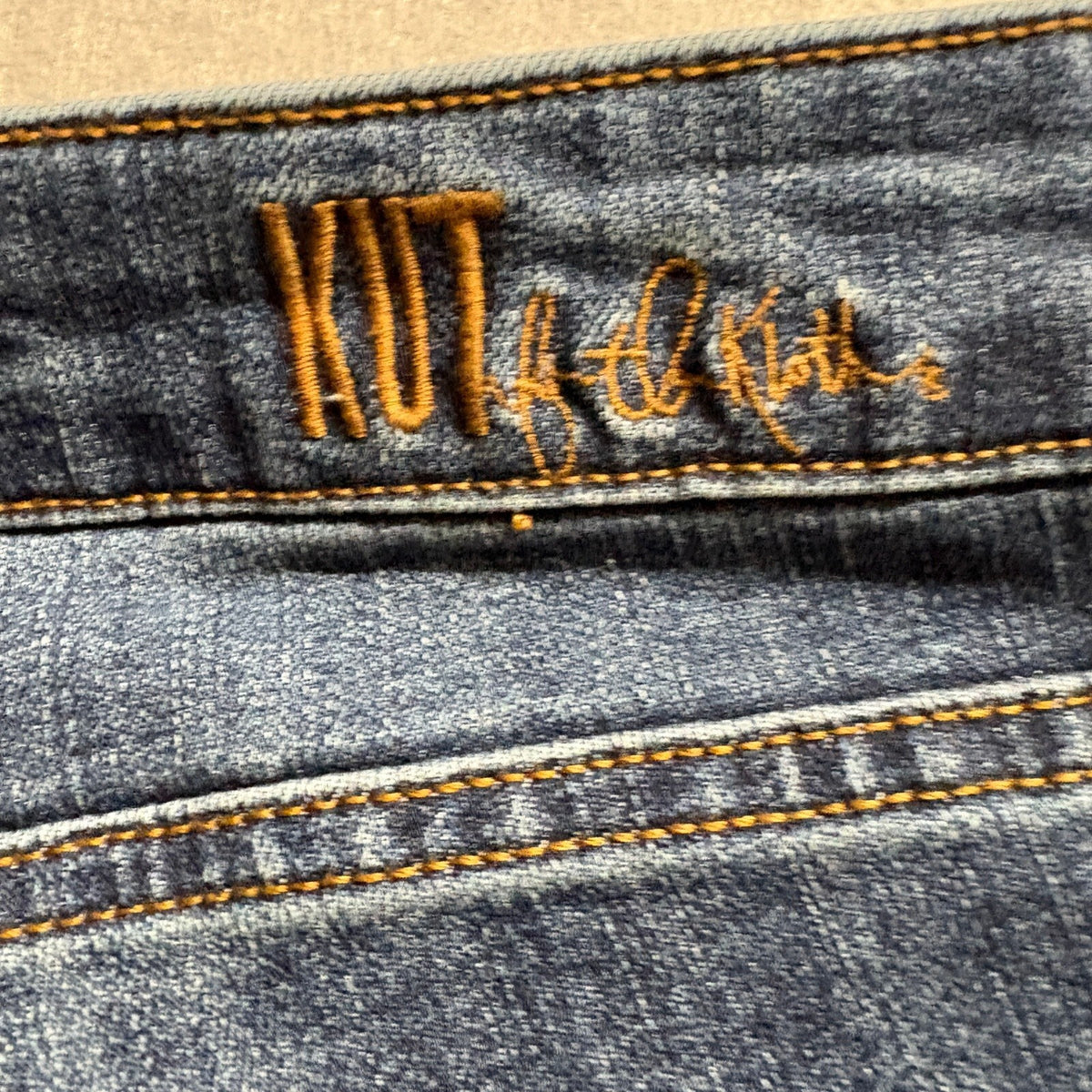 Kut From The Kloth Straight Leg Jeans Womens Size 14 Blue Denim Stretch Pants