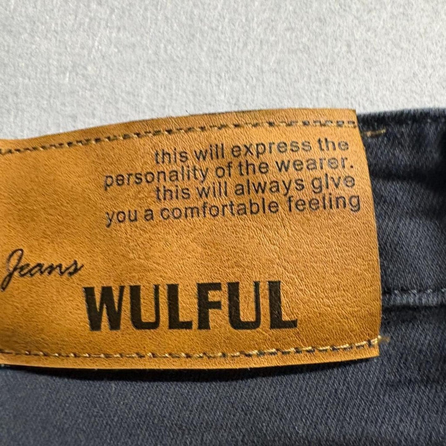 Wulful Mens Size 38 Gray Denim Jeans Straight Leg Casual Pants