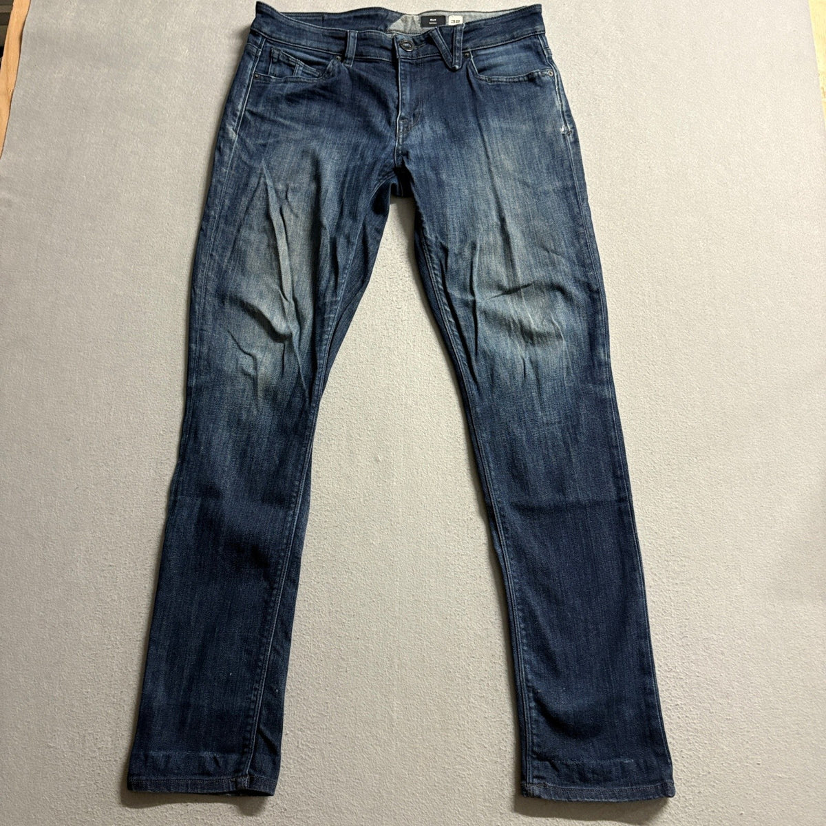 Volcom 2x4 Skinny Jeans Mens 32x31 Dark Wash Denim Skate Stretch Pants