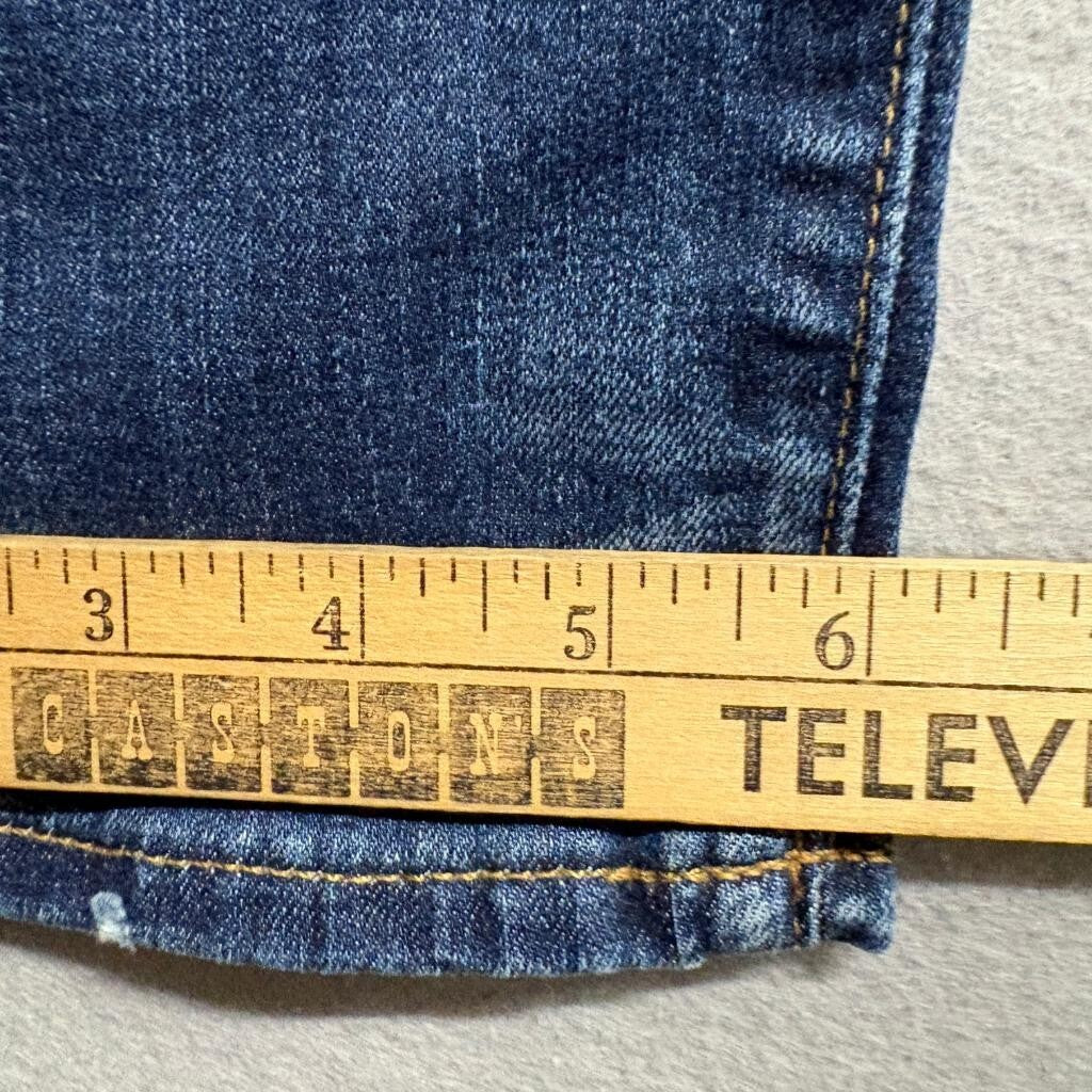 Madewell Slim Straight Jeans Womens 26 Blue Denim Stretch Mid Rise