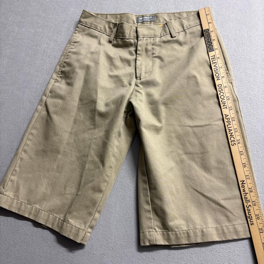 Irvington by Dennis Mens Chino Shorts Size 28 Khaki Tan Flat Front Casual