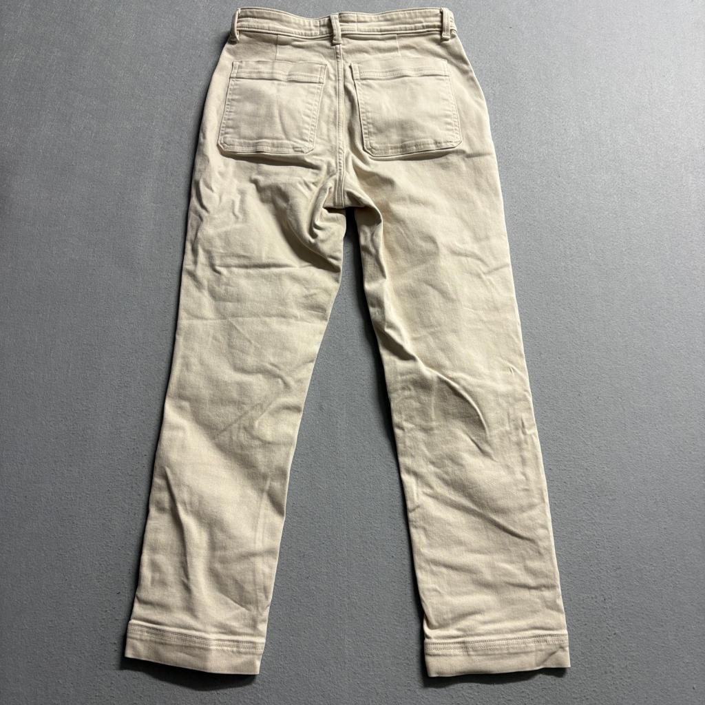 Everlane The Slim Leg Crop Pants Womens 4 Beige Khaki Chino Utility High Rise