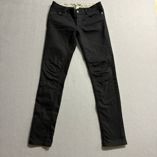 Element Eden Mens Black Skinny Stretch Jeans Size 26 Inseam 29.5 Skateboard