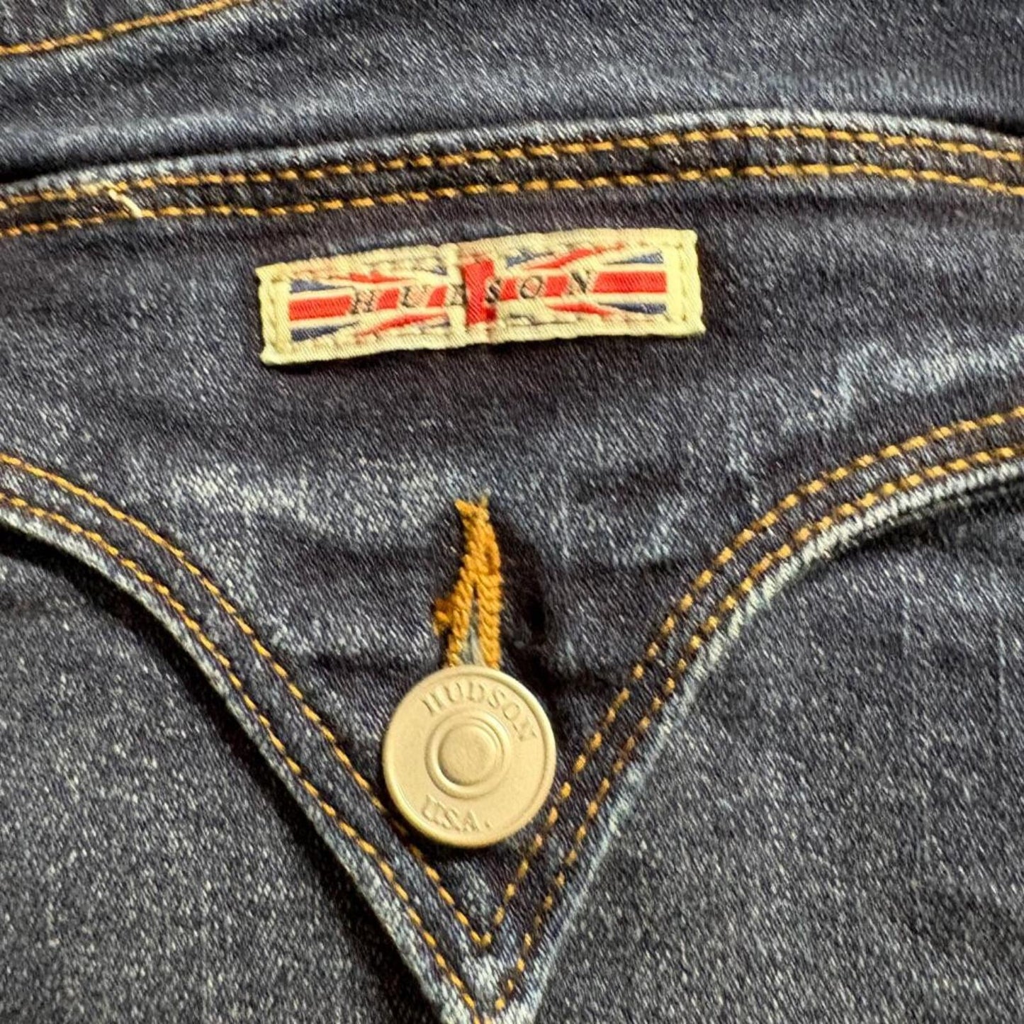 Hudson Signature Bootcut Jeans Womens 29 Blue Denim Flap Pocket Stretch