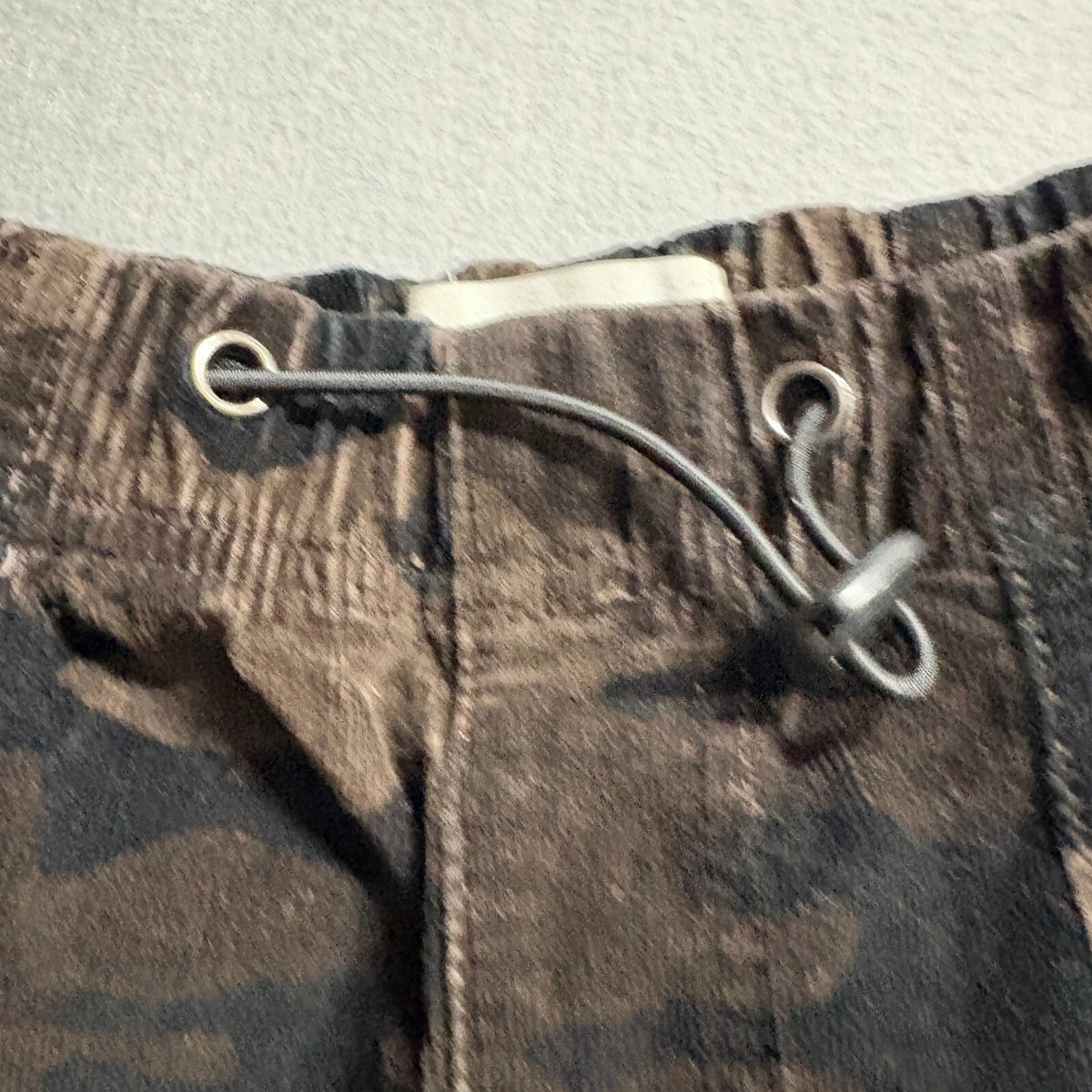 No Boundaries Corduroy Camo Cargo Pants Womens XXS Brown Camouflage Drawstring