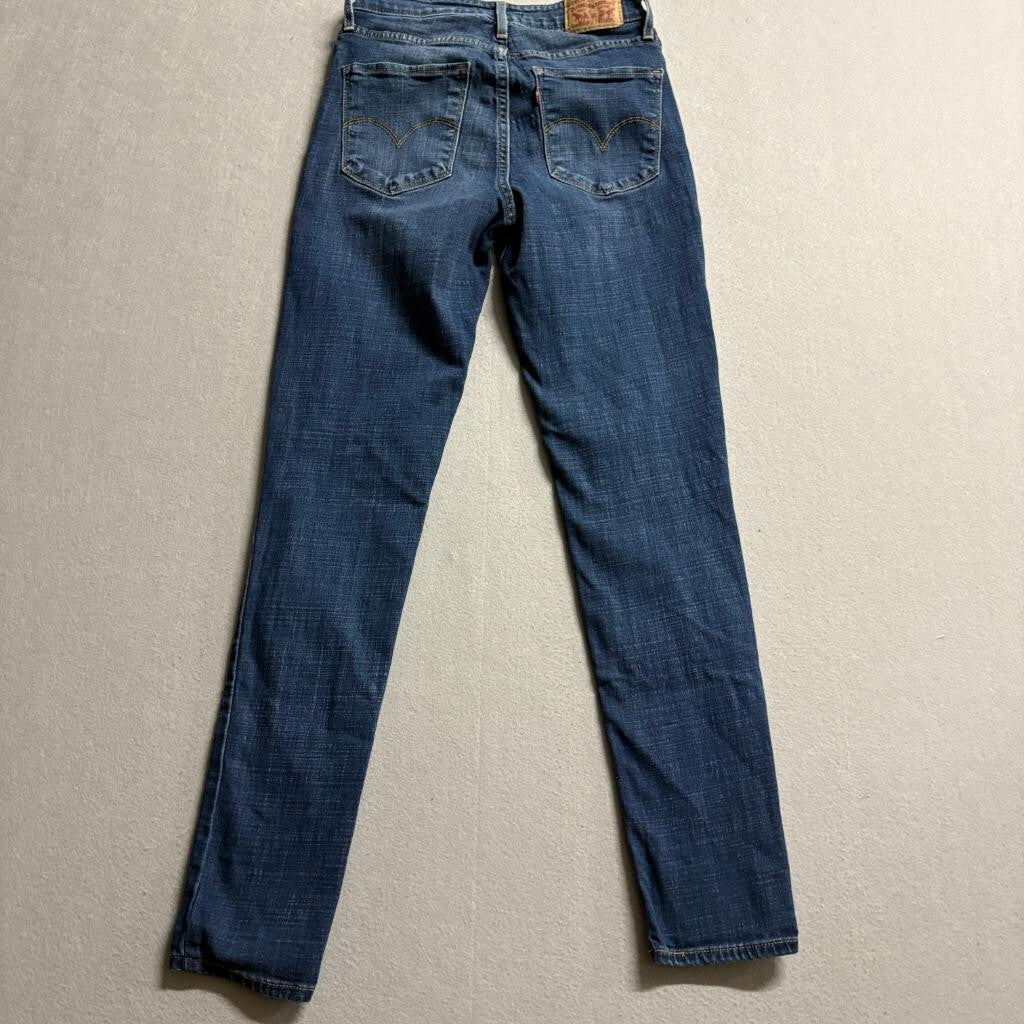 Levis 721 High Rise Skinny Jeans Womens 27x30 Blue Denim Stretch Pants