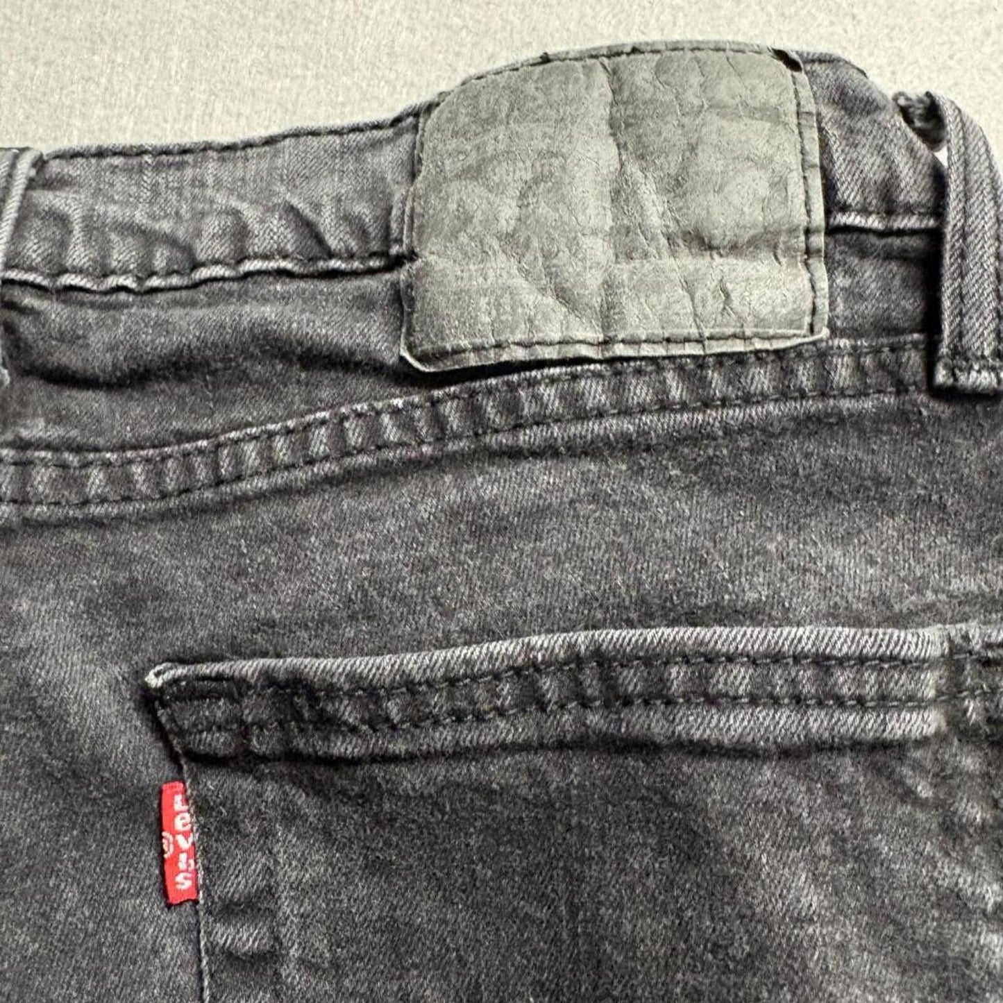 Levis 514 Straight Fit Jeans Mens 30x30 Faded Black Denim Waterless