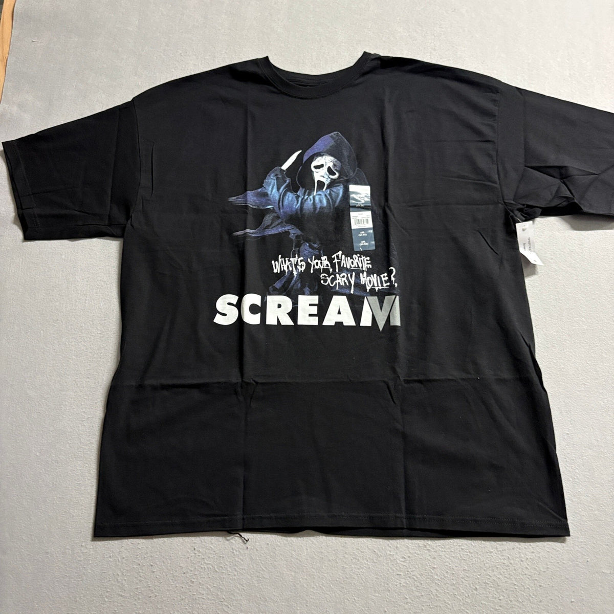 Scream Ghostface Scary Movie T-Shirt Mens 3XL Black Cotton Graphic Tee New