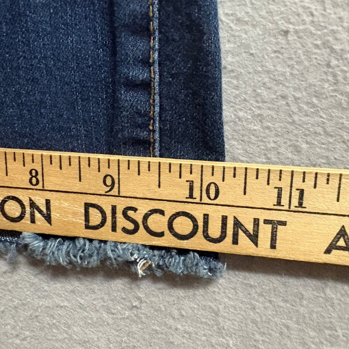 Lori Goldstein LOGO Wide Leg Jeans Womens 14 Blue Denim Raw Hem Tuxedo Stripe