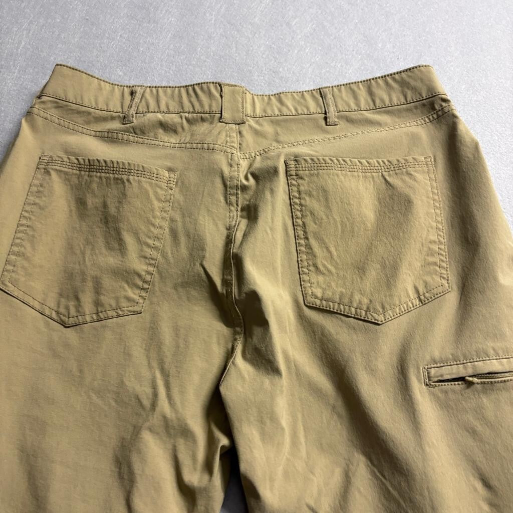 Denali Mens Pants 34x30 Brown Nylon Spandex Stretch Outdoor Hiking Chino