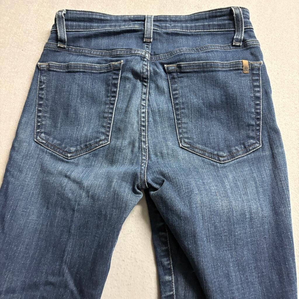Joes Jeans Womens 26 High Rise Skinny Ankle Raw Hem Blue Denim Stretch Jeans