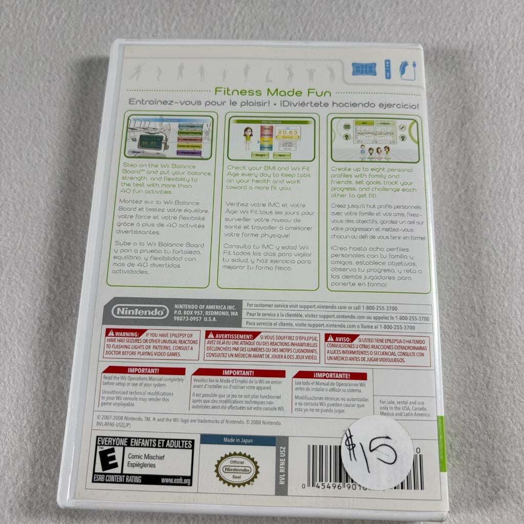 Wii Fit Nintendo Wii Game Complete CIB with Manual