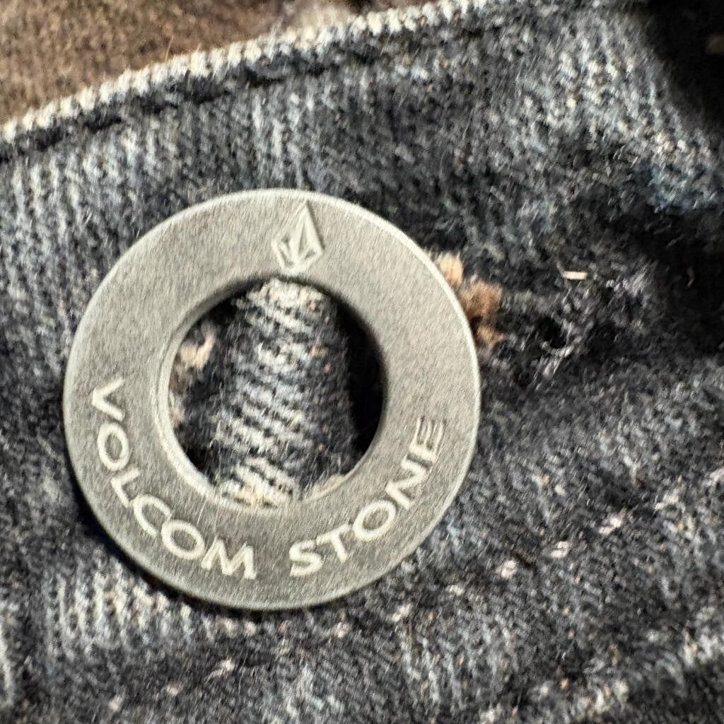 Volcom 2x4 Jeans Mens 32 Black Denim Slim Straight Boardwear Stretch Pants