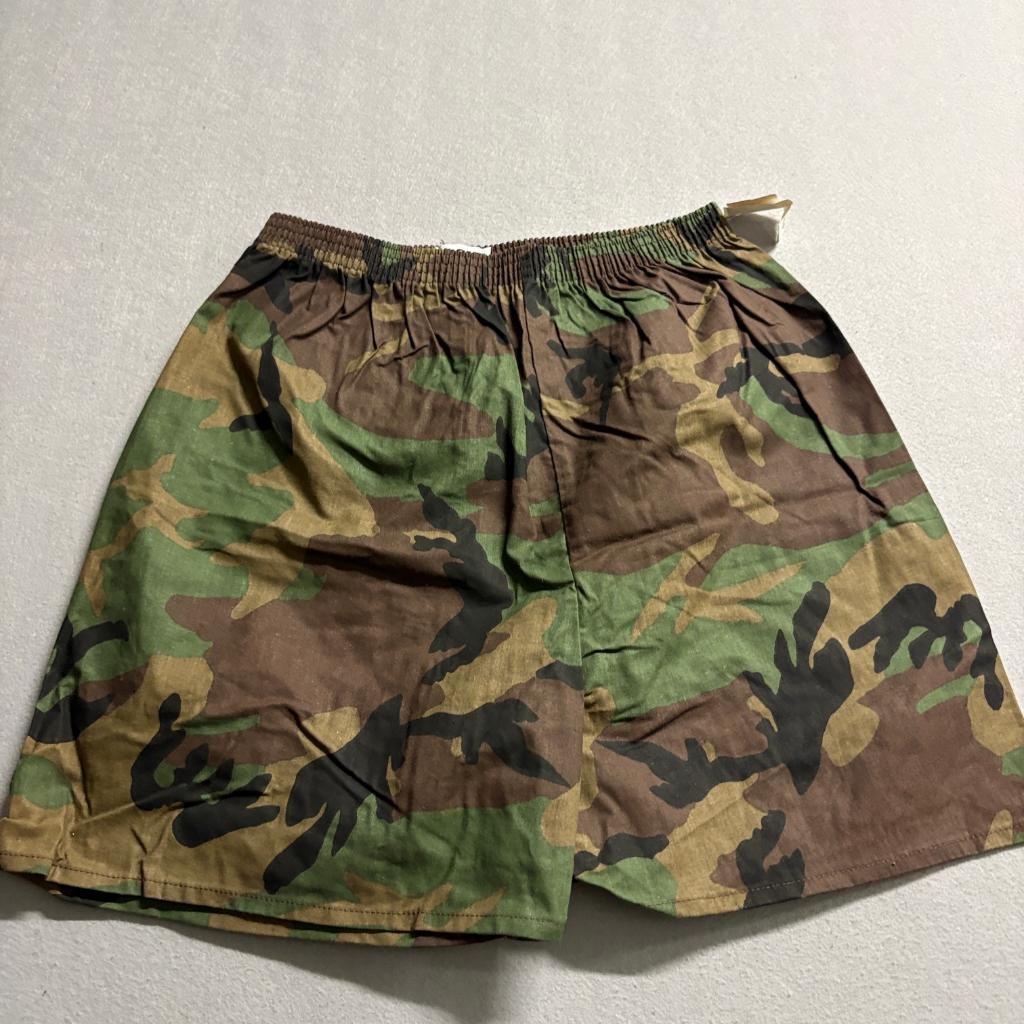 Vintage Basic Editions Camo Shorts Mens XL Green Woodland Camouflage USA Made