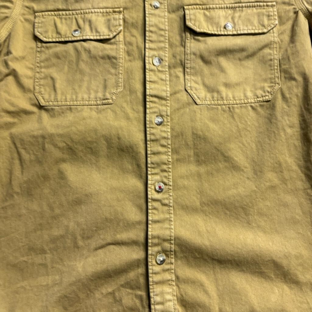 BDG Urban Outfitters Utility Shirt Womens Large Mustard Yellow Cotton Button Up