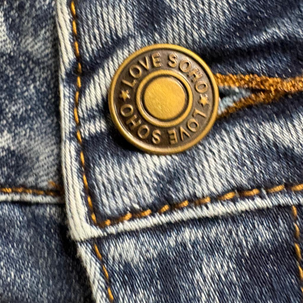 Love Soho Denim Flare Jeans Womens Size 00 Blue Stretch Low Rise Bell Bottom