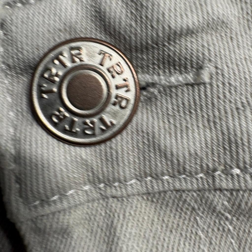 TRTR Acid Grey Cargo Jeans Womens Size 5 Wide Leg High Rise Utility Pockets