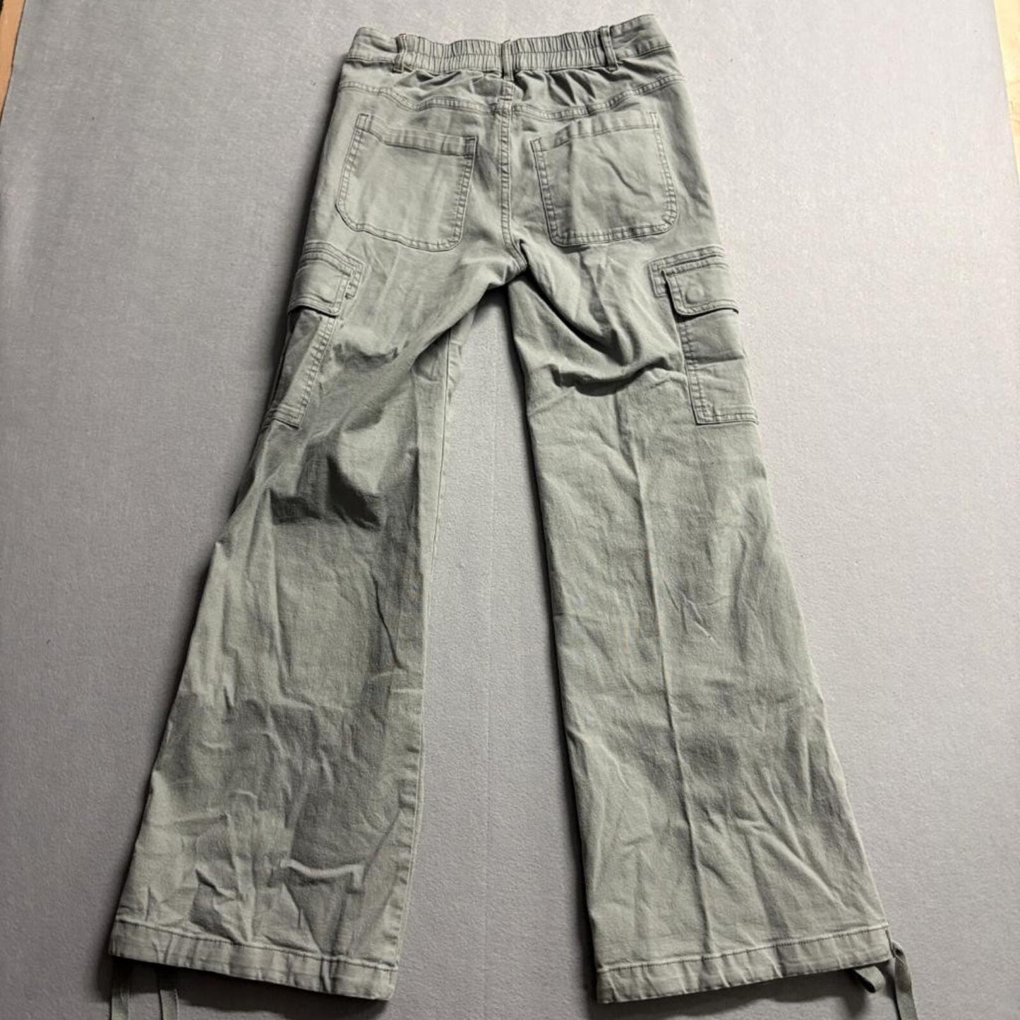 Wild Fable Womens Cargo Pants Size S Green Wide Leg Utility Drawstring Hem